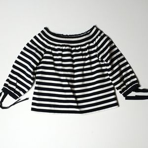 J crew 3/4 length sleeve striped top size XS